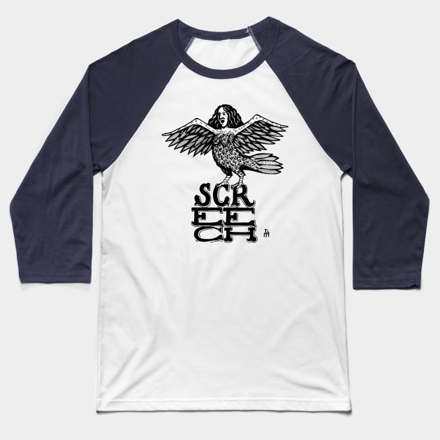 Harpy Baseball T-Shirt by ZooInk5